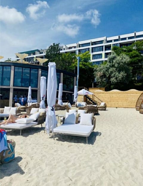 Property building, People, Beach