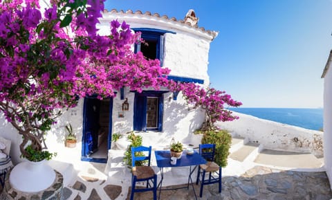 Patio, Facade/entrance, Landmark view, Sea view