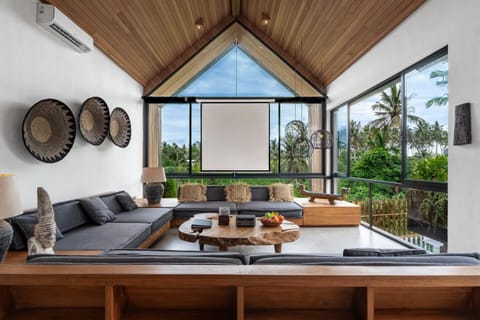 View (from property/room), Living room, Seating area, air conditioner