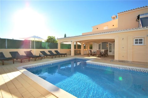 Property building, Swimming pool, Sunset