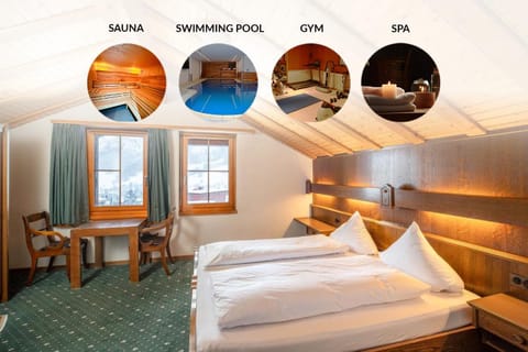 Bed, Sauna, Spa and wellness centre/facilities, Photo of the whole room, Bedroom, Swimming pool
