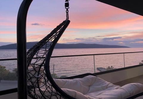 View (from property/room), Balcony/Terrace, Sea view, Sunset