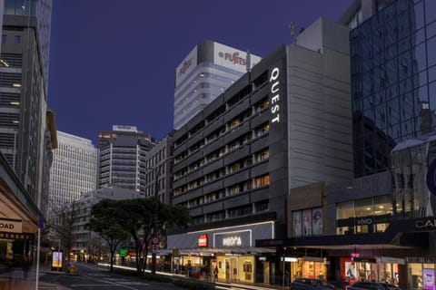 Property building, Night, Street view