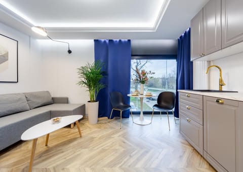 Kitchen or kitchenette, Living room, Seating area