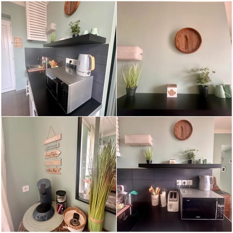 Kitchen or kitchenette, oven, stove, toaster