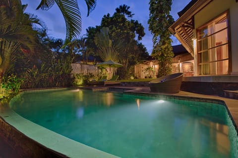 Night, Garden, Garden view, Pool view, Swimming pool