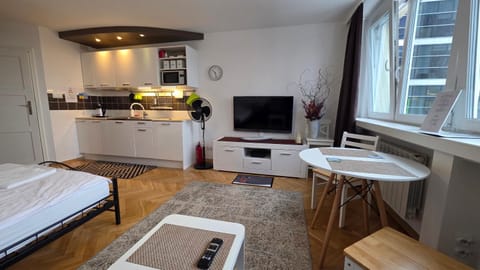 TV and multimedia, Kitchen or kitchenette, Living room, Photo of the whole room