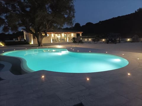 Night, Natural landscape, Pool view, Swimming pool