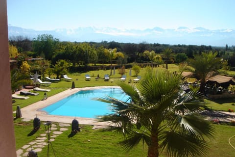 Natural landscape, Garden, Garden view, Pool view, Swimming pool