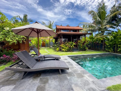 Property building, Natural landscape, Garden, Garden view, Pool view, Swimming pool, sunbed