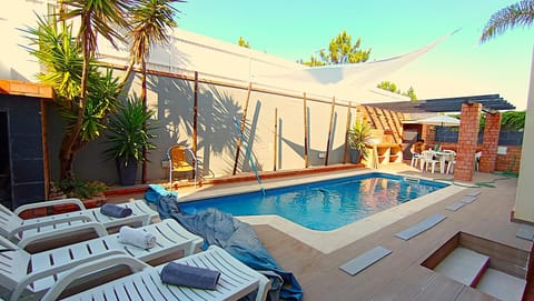 Patio, Day, Natural landscape, Pool view, Swimming pool, Swimming pool, sunbed