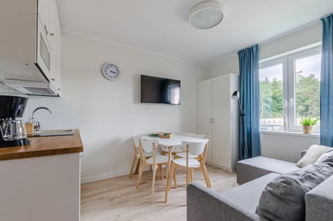 Kitchen or kitchenette, Living room, Seating area