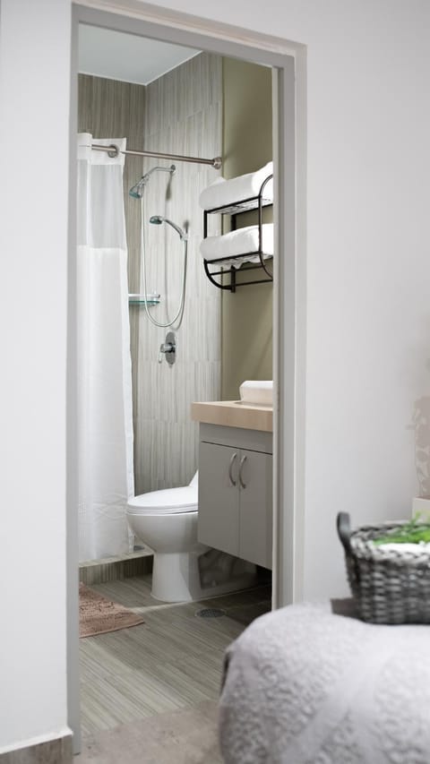 Shower, Toilet, towels