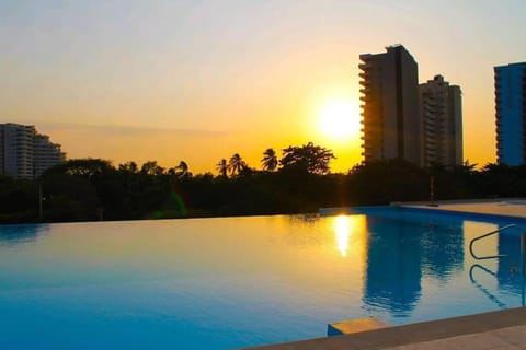 Swimming pool, Sunset