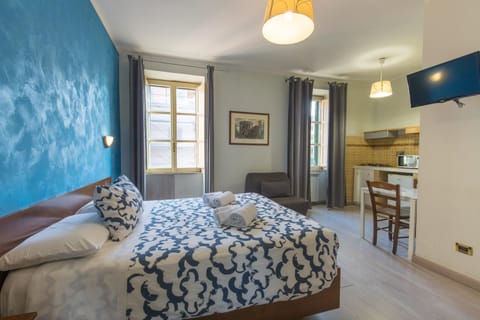 Bed, TV and multimedia, Kitchen or kitchenette, Photo of the whole room, Bedroom