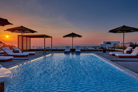 Swimming pool, Sunset