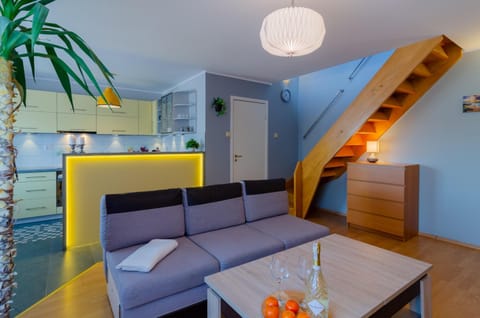 Living room, kitchen