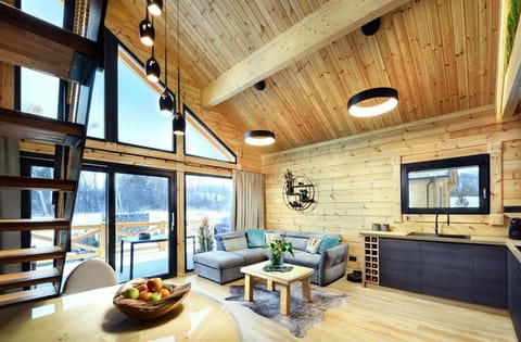 Kitchen or kitchenette, Living room, Garden view