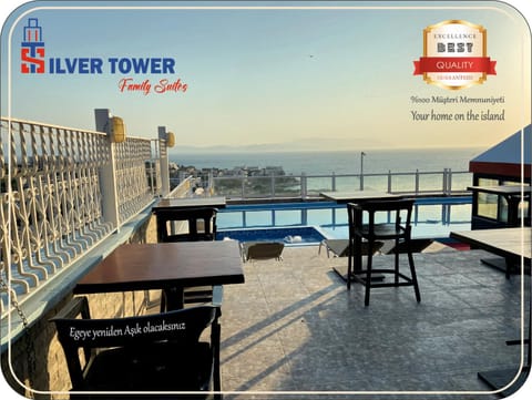 Patio, Natural landscape, View (from property/room), Pool view, Sea view, Swimming pool