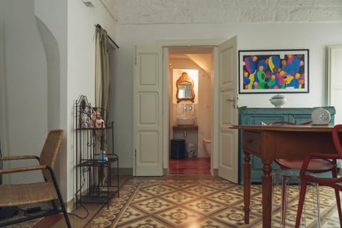 Bathroom, Living room, Dining area