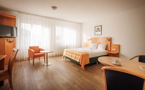 Bed, TV and multimedia, Kitchen or kitchenette, Living room, Photo of the whole room, Seating area, Bedroom