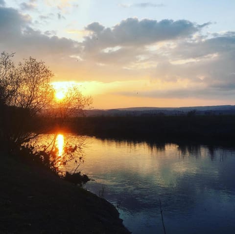 Natural landscape, Hiking, Sunset
