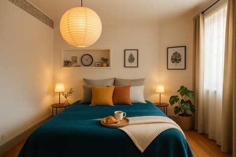 Photo of the whole room, Bedroom