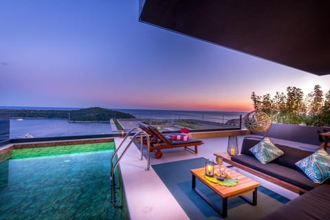 Swimming pool, Sunset