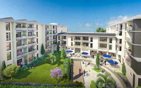 Property building, Garden view