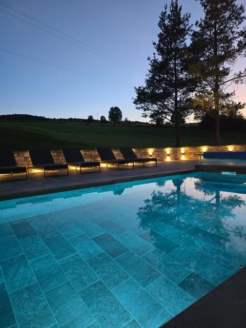 Natural landscape, Pool view, Swimming pool, sunbed