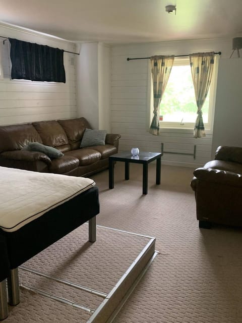 Bed, Living room, Seating area