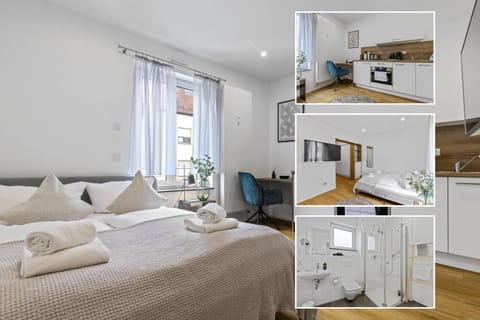 Bed, Bathroom, Kitchen or kitchenette, Living room, Photo of the whole room, Seating area, Bedroom, pet friendly