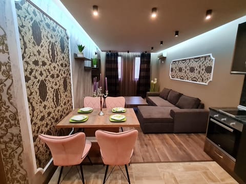 Living room, Seating area, Dining area