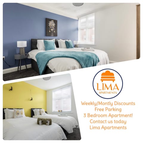 Lima Apartments Ltd-4 Beds-Large property -Long Stay Deal-Business-Parking Apartment in Bournemouth