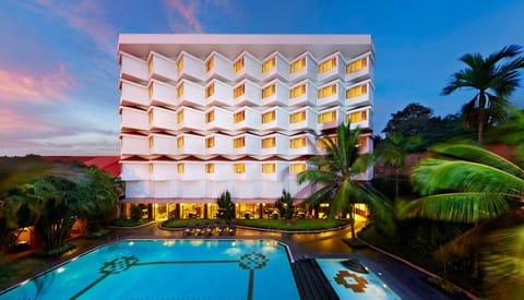 Facade/entrance, Swimming pool, Sunset