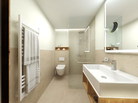 Shower, Toilet, Bathroom, towels