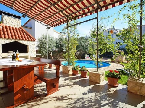 Patio, Garden, Pool view