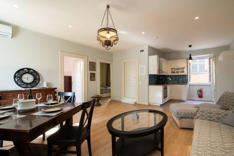 Living room, kitchen