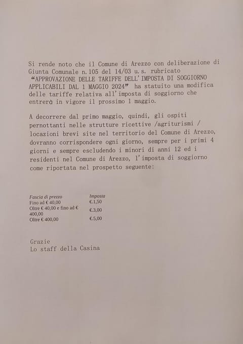 La Casina Apartment in Arezzo