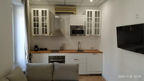 Living room, kitchen