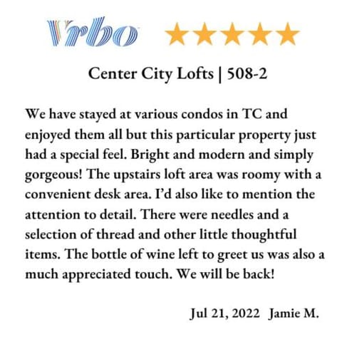 Center City Lofts 508 Unit 2 Close to Downtown and the TART Trail Apartment in Traverse City