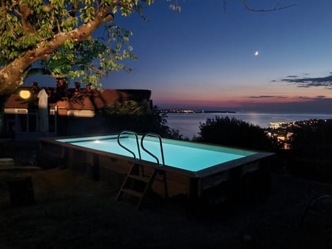 Night, Natural landscape, Pool view, Sea view, Swimming pool, Swimming pool