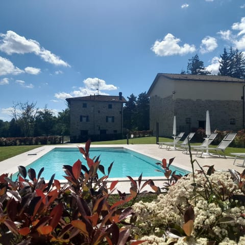 Spring, Garden, Pool view, Swimming pool, sunbed
