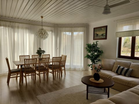 Living room, Seating area, Dining area