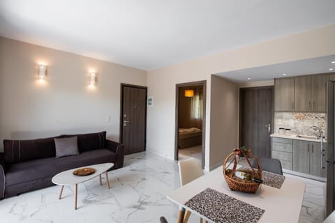 Facade/entrance, Kitchen or kitchenette, Living room, Bedroom