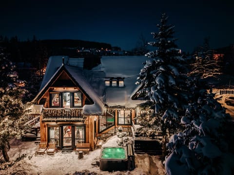 Property building, Night, Natural landscape, Winter