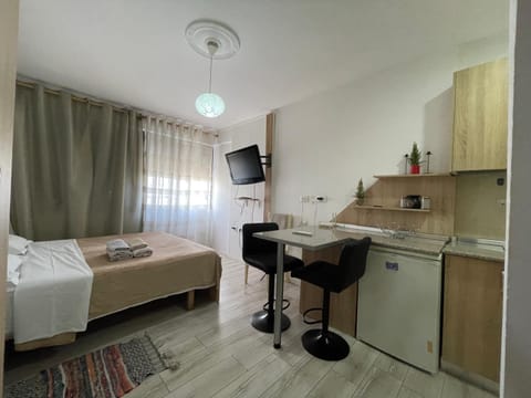 Bed, Kitchen or kitchenette, Photo of the whole room, oven