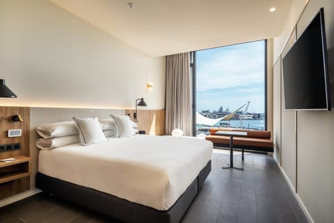 Bed, Sea view