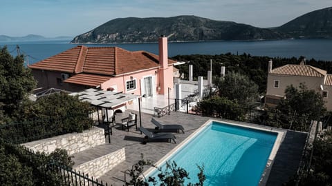 Property building, Natural landscape, Bird's eye view, Swimming pool