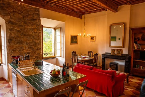 Kitchen or kitchenette, Living room, Dining area